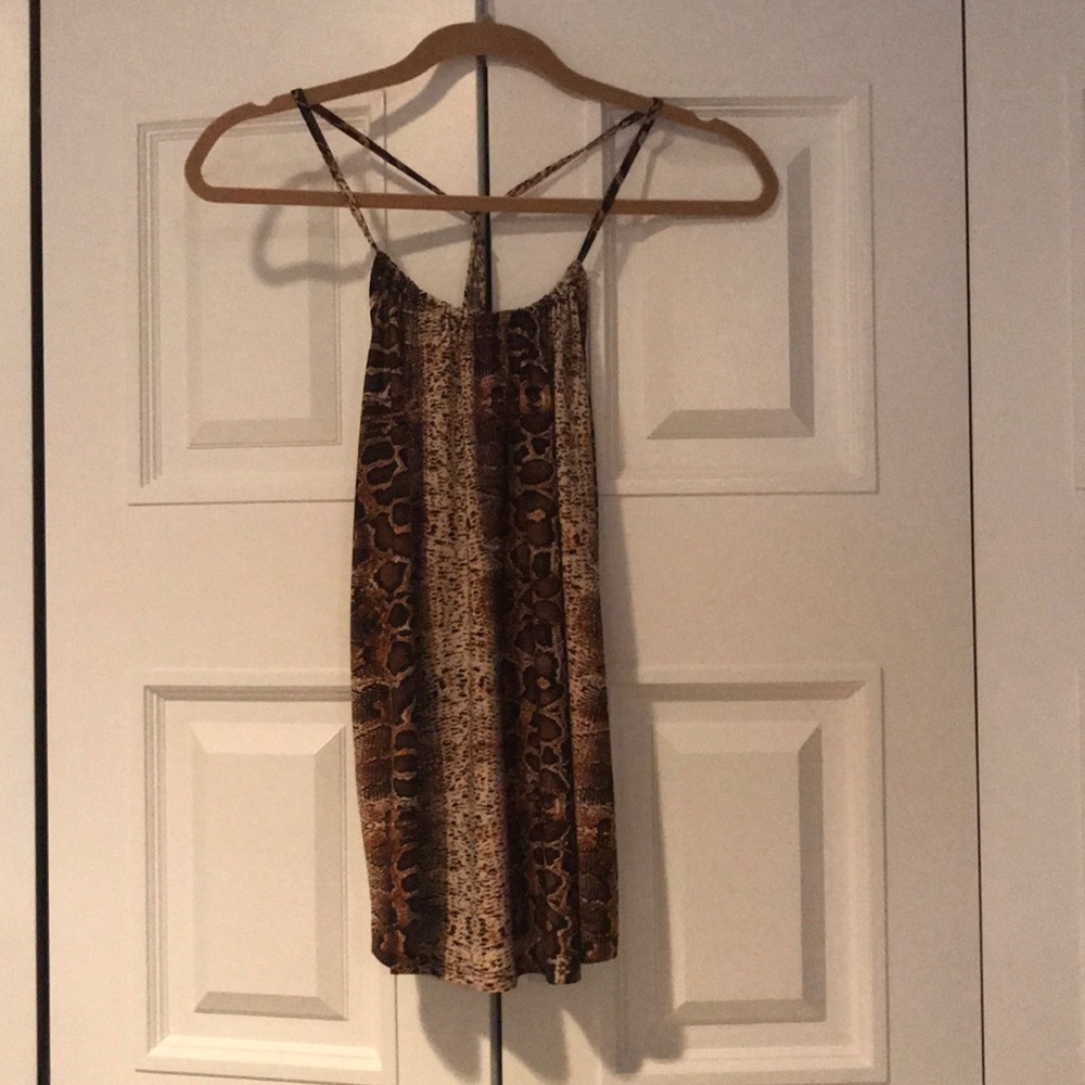 Snake skin printed top